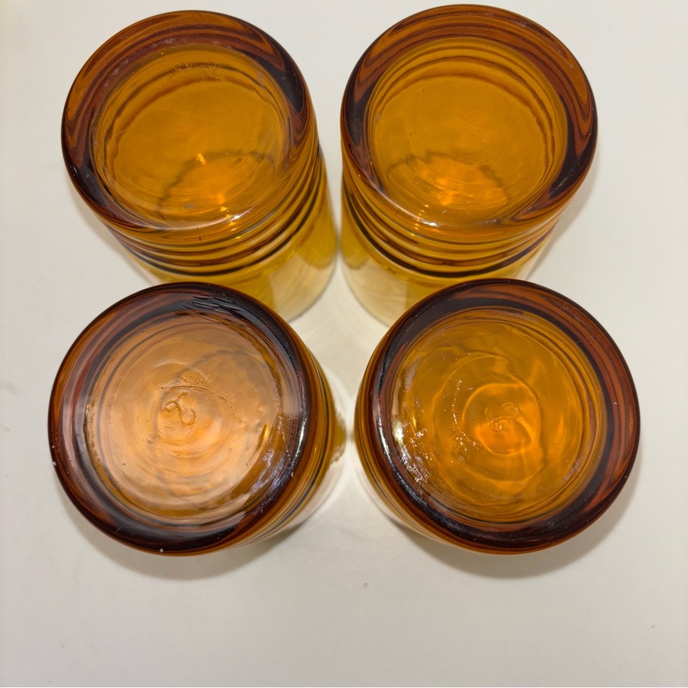 Libbey set of 8 vintage Malibu Gold drinking glasses: 4 tall, 4 short - Picture 8 of 12